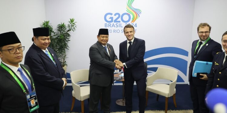 Presiden Prabowo Gelar Pertemuan Bilateral dengan Presiden Macron di KTT G20 Brasil