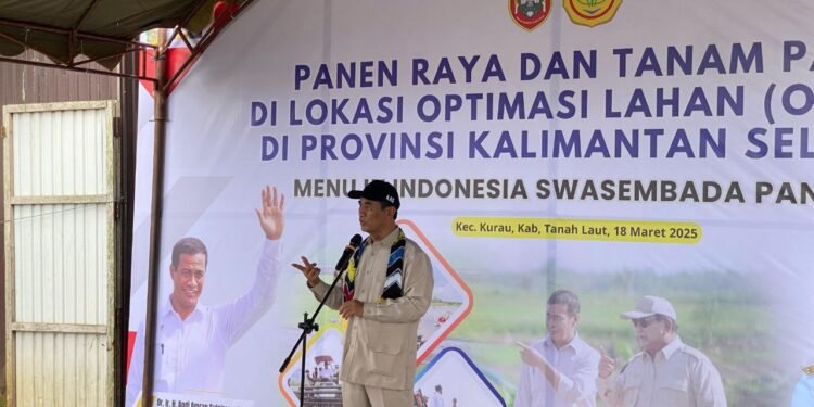 Mentan RI Tinjau Optimalisasi Lahan Panen Raya dan Tanam Padi di Kecamatan Kurau