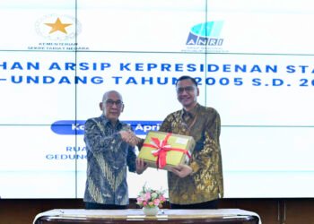 Sekretariat Dukungan Kabinet, Kemensetneg Serahkan Arsip Kepresidenan Statis Undang-Undang Tahun 2005 s.d. 2008 ke Arsip Nasional
