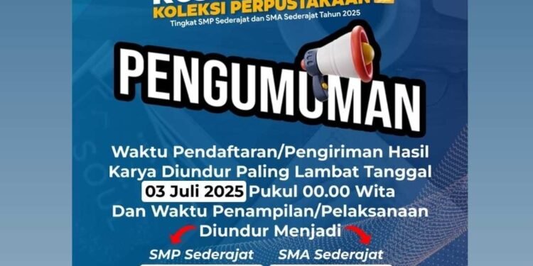 Dispersip Gelar Lomba Resensi Buku Koleksi Perpustakaan tingkat SMP dan SMA/sederajat se-Kalimantan Selatan