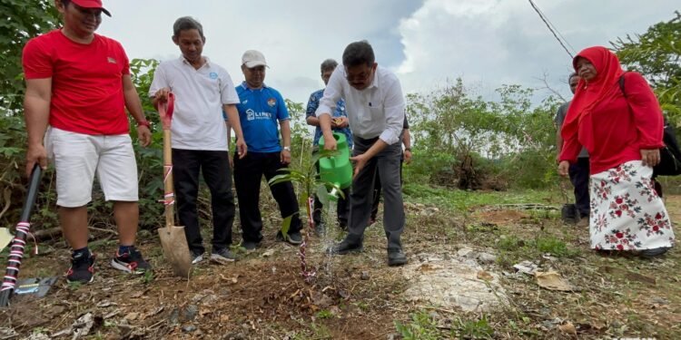 Diskominfo Kalsel Tanam Bibit Pohon Sambut Hari Jadi ke-75 Provinsi dan HUT ke-80 RI