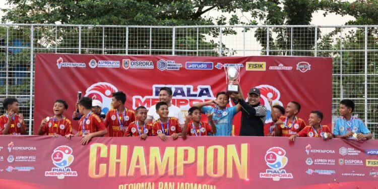 Haus Soccer Banjarmasin Juara Piala Menpora 2025 Regional U-12, Siap Melaju ke Tingkat Nasional
