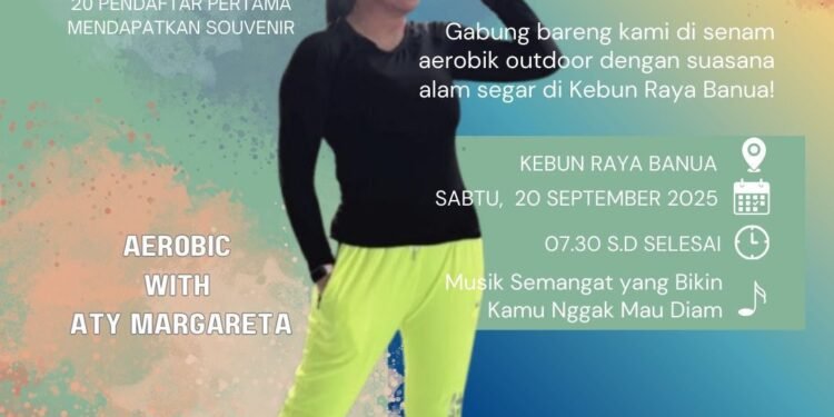 Kebun Raya Banua Gelar “Banua Burn”, Senam Aerobik Outdoor Bersama Jejak Daun