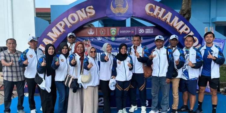 Tim Tenis Lapangan Korpri Kalimantan Selatan di Pornas XVII Palembang Sabet Emas 
