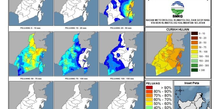 BMKG Kalsel: Awal November Didominasi Hujan Menengah, Waspadai Potensi Hujan Lebat Lokal di Beberapa Wilayah