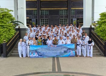 Pelatihan Bela Diri Karate dan Ujian Kenaikan Pangkat, Satpol PP dan Damkar Kalsel Tingkatkan Kapasitas SDM