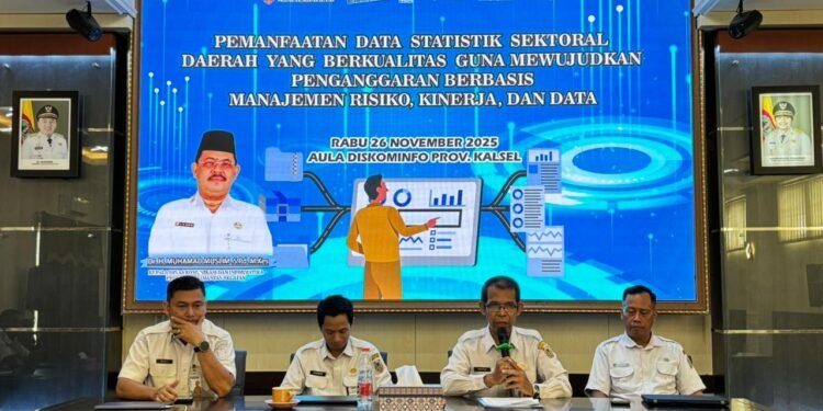 Efektivitas dan Efesiensi Penganggaran APBD, Dinas Kominfo Kalsel Ikuti FGD Pemanfaatan Data Statistik Sektoral Daerah