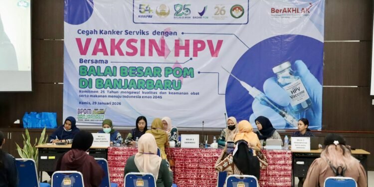 Dukung Pencegahan Kanker Serviks, 300 Peserta Ikuti Vaksin HPV di BBPOM Banjarbaru