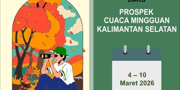 BMKG Stasiun Meteorologi Syamsudin Noor Sampaikan Prospek Cuaca 4–10 Maret 2026, Waspada Hujan Lebat dan Gelombang Tinggi