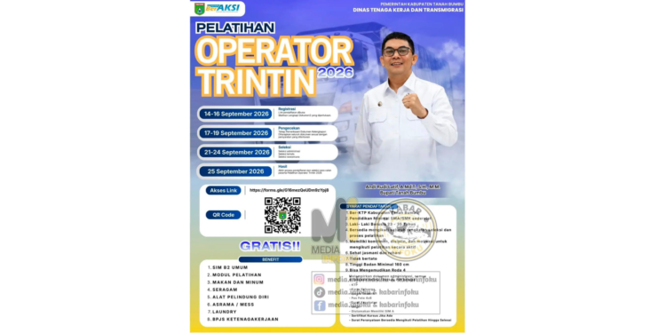 Bupati Andi Rudi Latif Buka Pelatihan Operator Trintin 2026, Gratis!