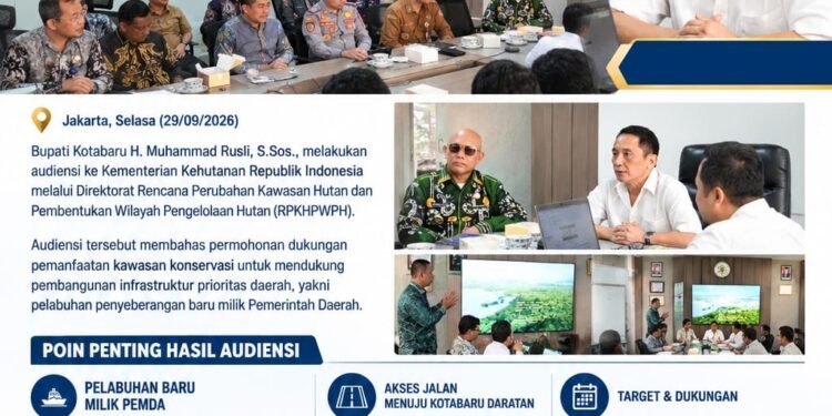 Bupati Kotabaru Audiensi Ke Kemenhut, Minta Dukungan Kawasan Konservasi Untuk Akses Pelabuhan Baru