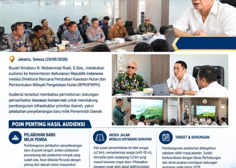 Bupati Kotabaru Audiensi Ke Kemenhut, Minta Dukungan Kawasan Konservasi Untuk Akses Pelabuhan Baru