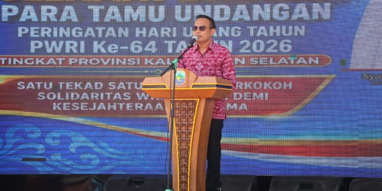 Pemkab Kotabaru Hadiri Perayaan Puncak HUT PWRI ke – 64 Se – Kalsel