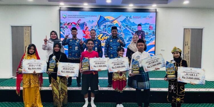Reva Ramadhani Juara I Lomba Bercerita Dispersip Kotabaru 2026