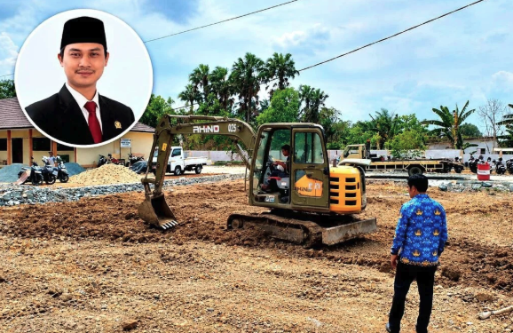 Ketua DPRD Tanah Bumbu Pinjamkan Excavator untuk SMAN 1 Batulicin, Bantu Bersihkan Lingkungan Sekolah